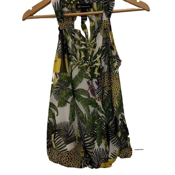 INC International Concepts Jungle Animal safari Tiger Faux Wrap Top Size Small - Picture 2 of 14